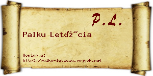 Palku Letícia névjegykártya